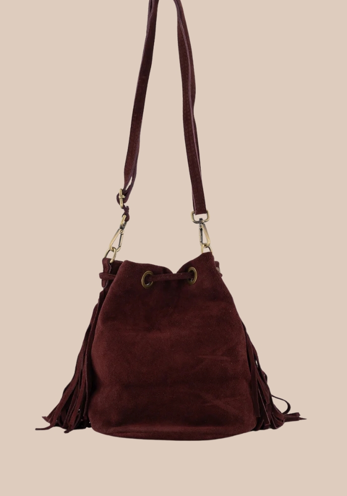 Hazel bag suede bordeaux
