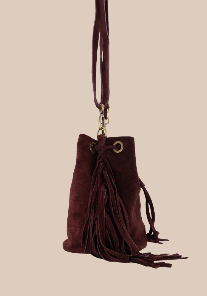 Hazel bag suede bordeaux