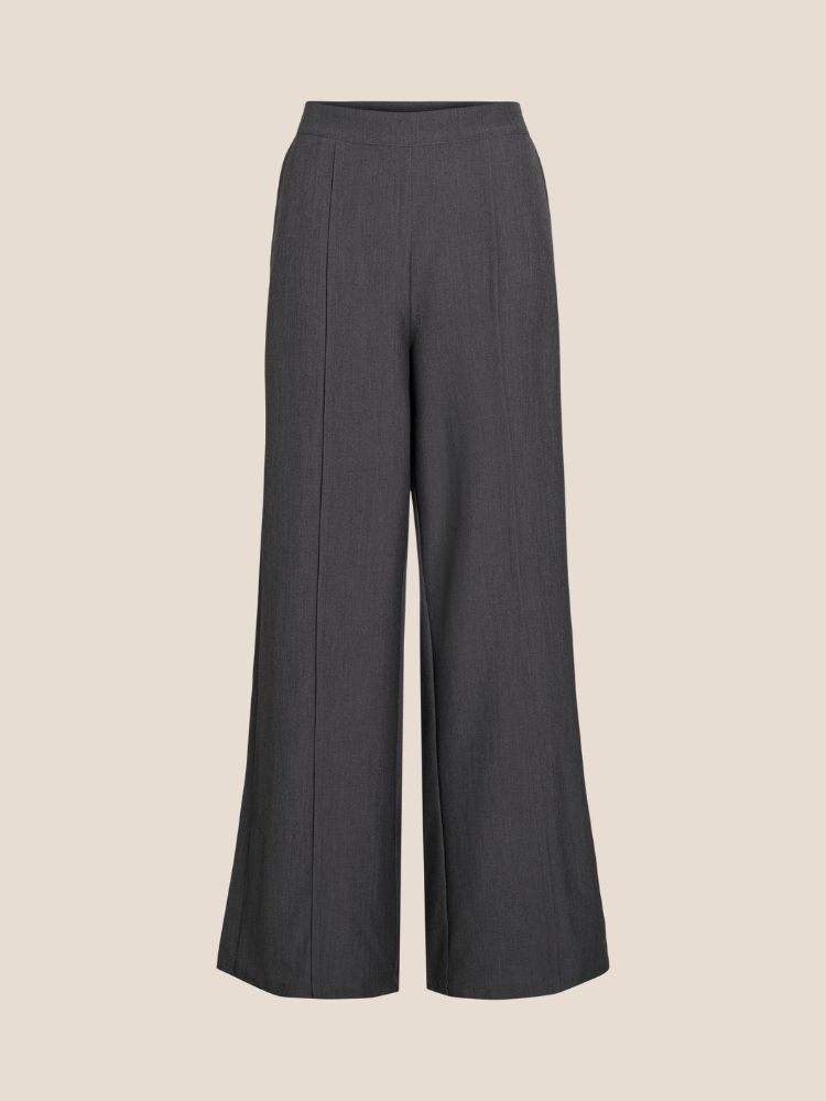 Vila VIVALRIE hw wide pants grey melange
