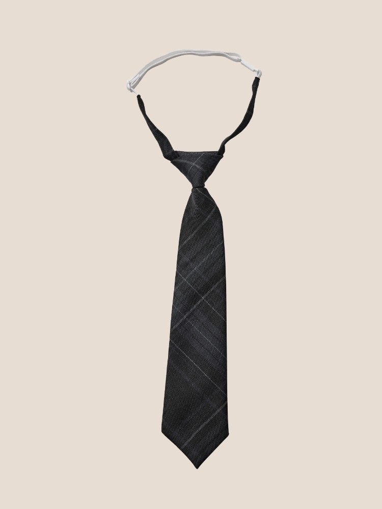 MimaCC check tie grijs