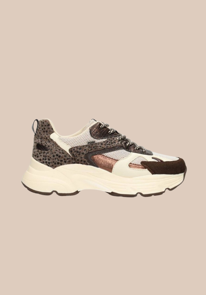 Posh sneaker Ayoki chocolate gold