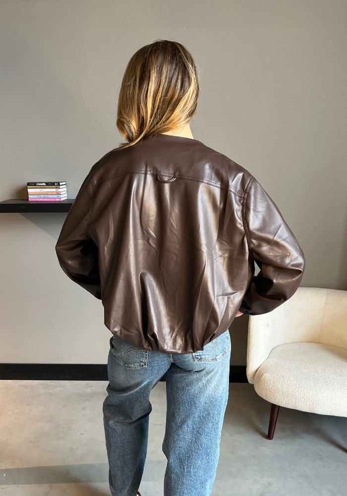 PU bomber Tess bruin