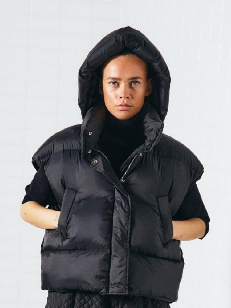 WBLVANESSA puffer waiscoat black