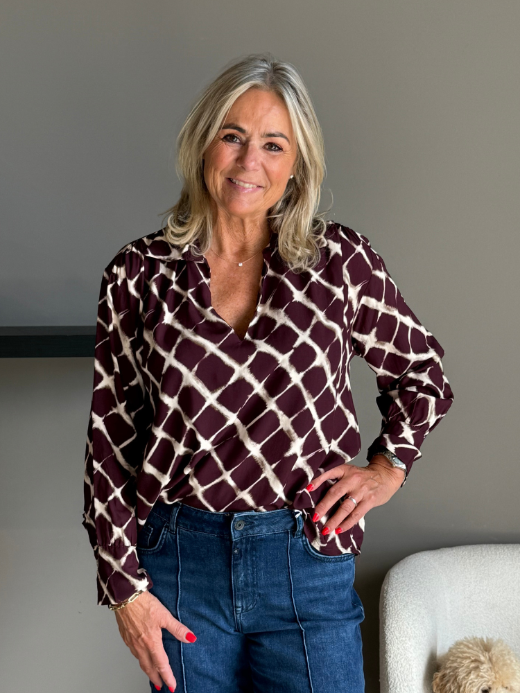 Frenkie Blouse Louise bordeaux