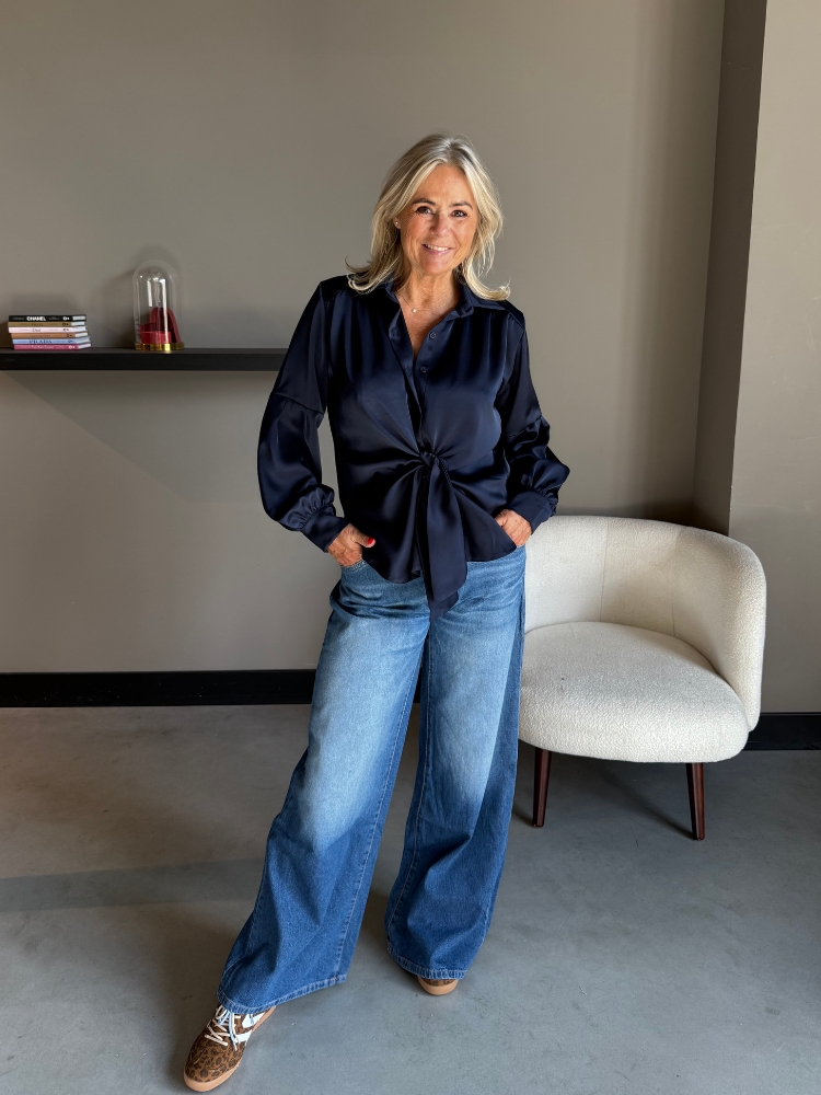 Frenkie Knoop blouse Nena blauw