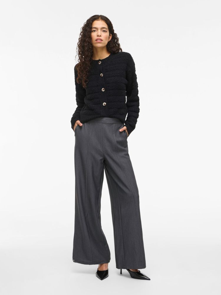 Vila VIVALRIE hw wide pants grey melange - Afbeelding 3