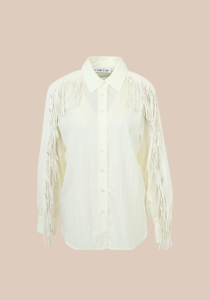 L'Amite Fringe shirt off-white