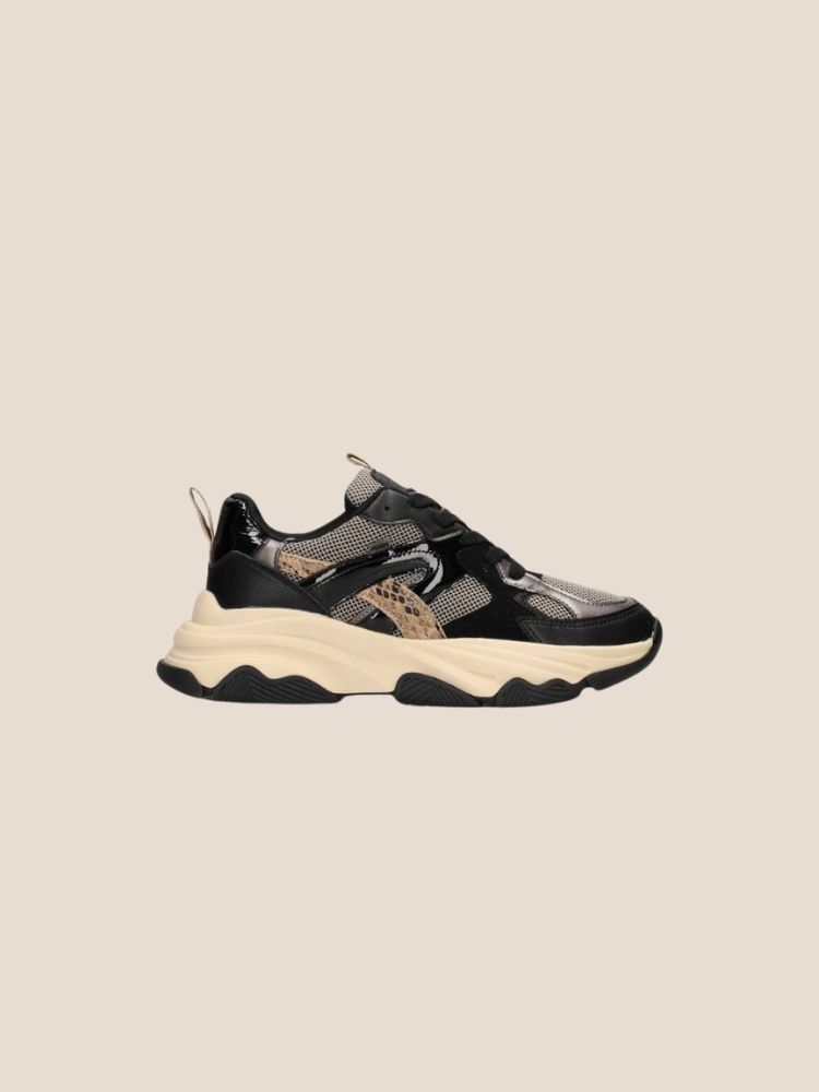 Poelman Posh sneaker Gigi black/brown