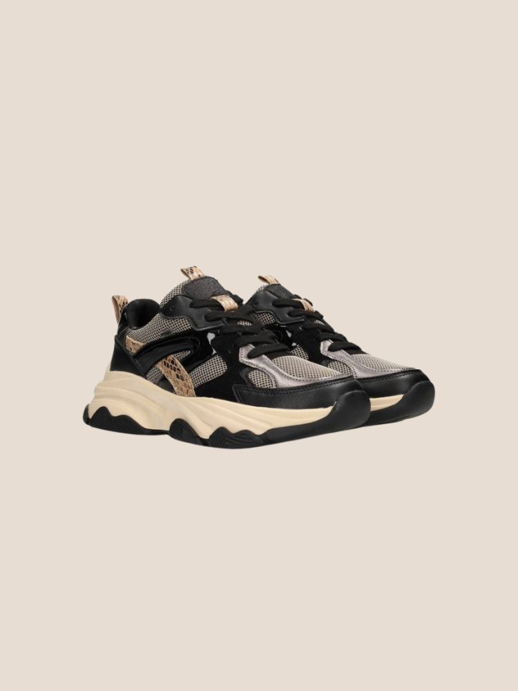 Poelman Posh sneaker Gigi black/brown