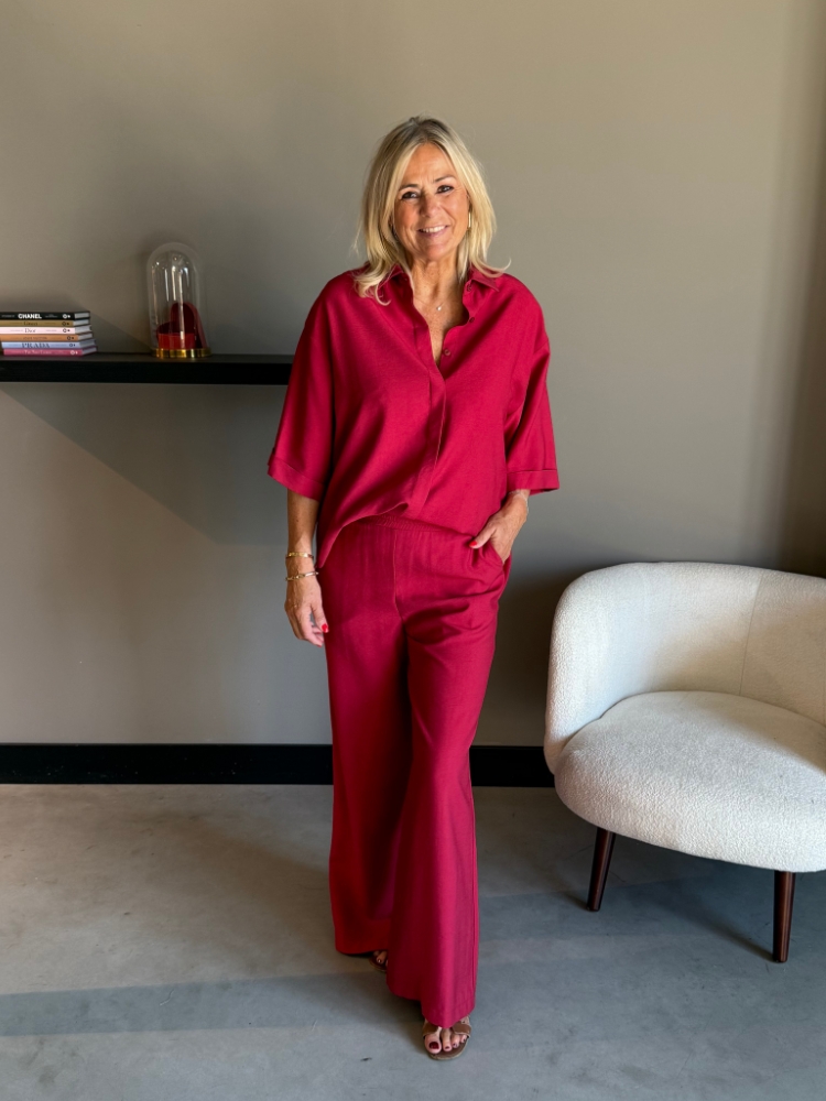 Pantalon Chantal bordeaux
