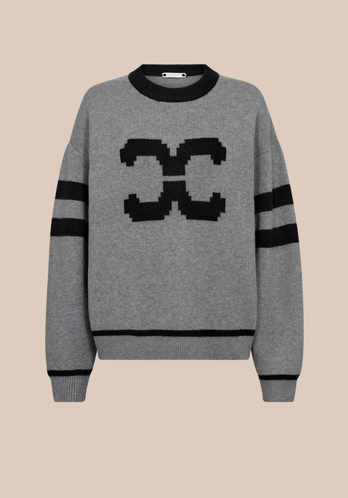 co'couture RowCC coco logo knit grijs