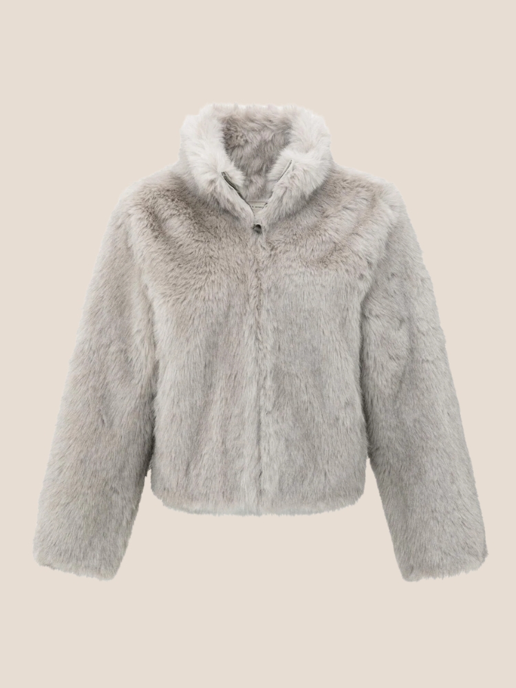 YAYA 02-001058-509 Jas van faux bont met opstaande kraag