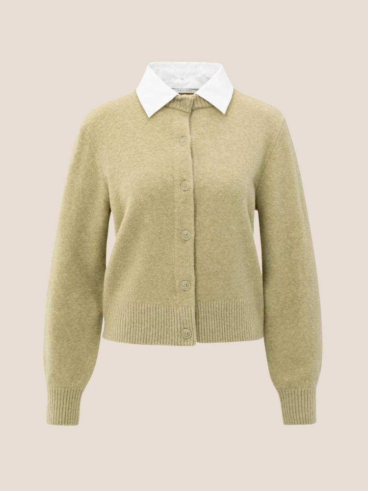 YAYA 01-010117-509 vest met afneembare kraag