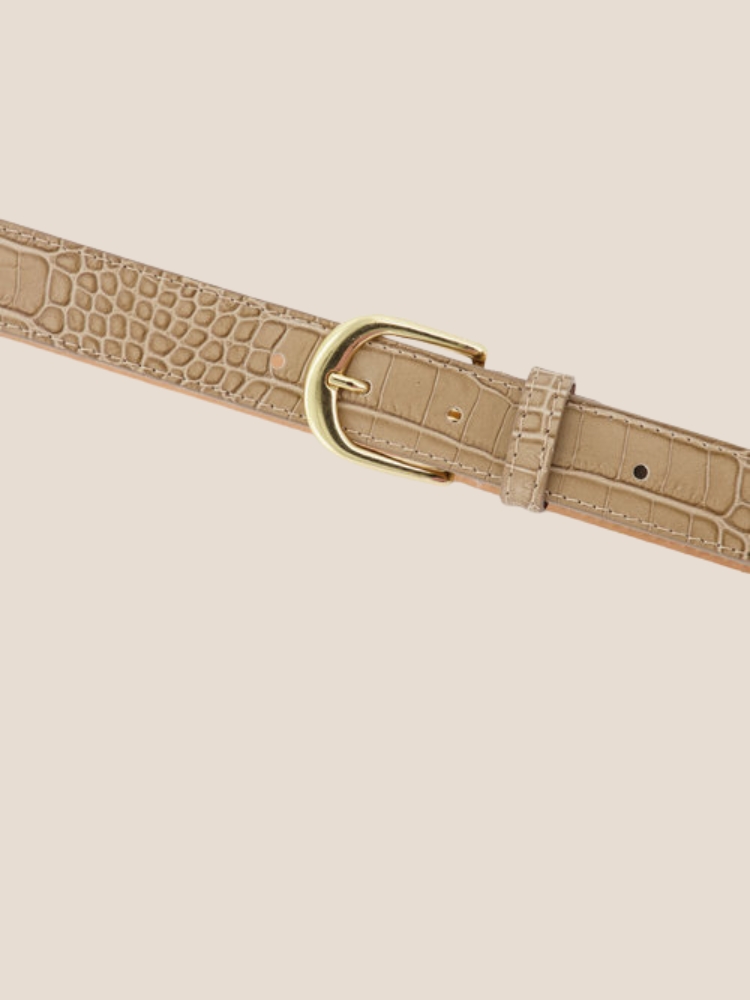 Suus riem croco taupe