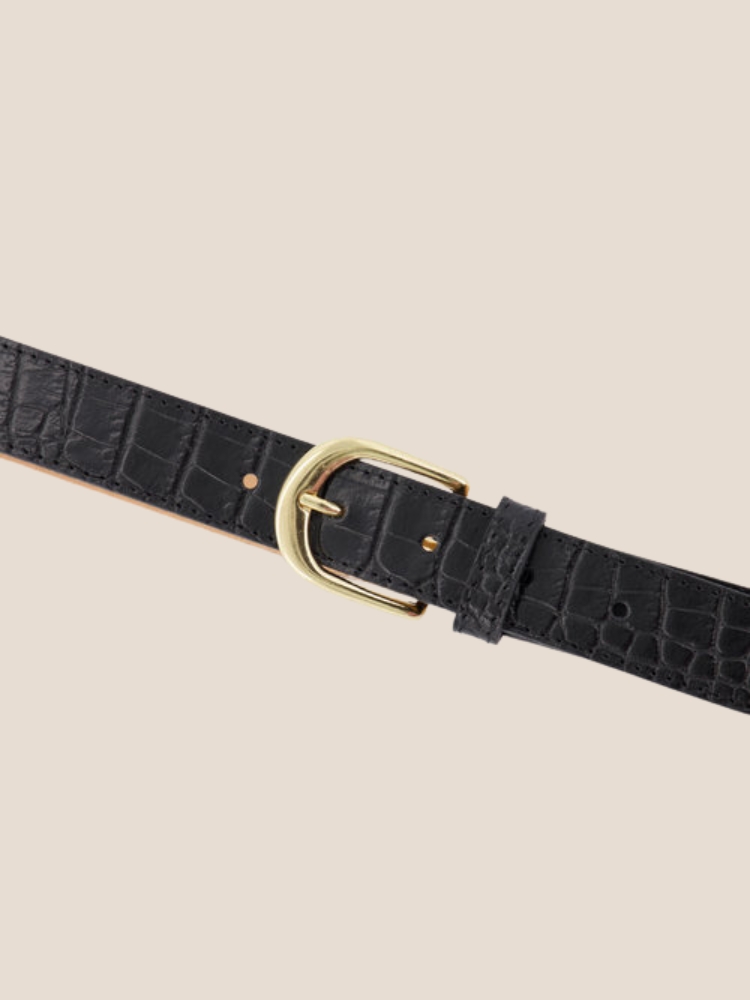 Suus riem croco zwart
