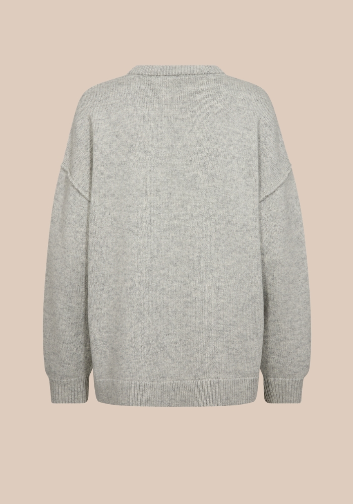 co'couture MajaCC slit knit grijs