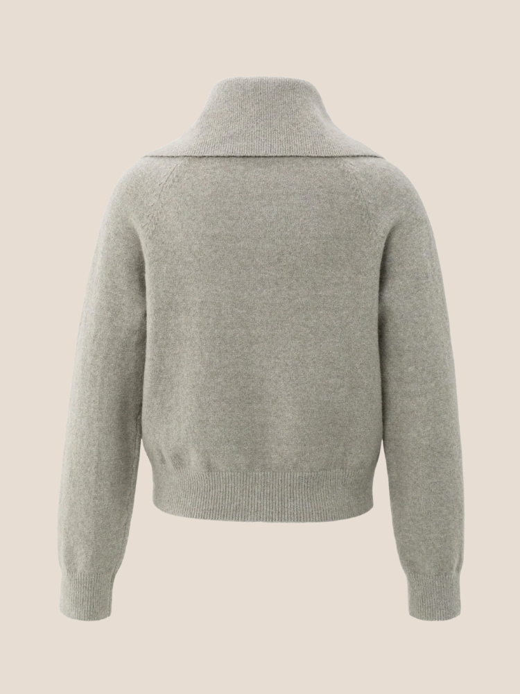 YAYA 01-010124-509 Zacht vest met rits en brede kraag