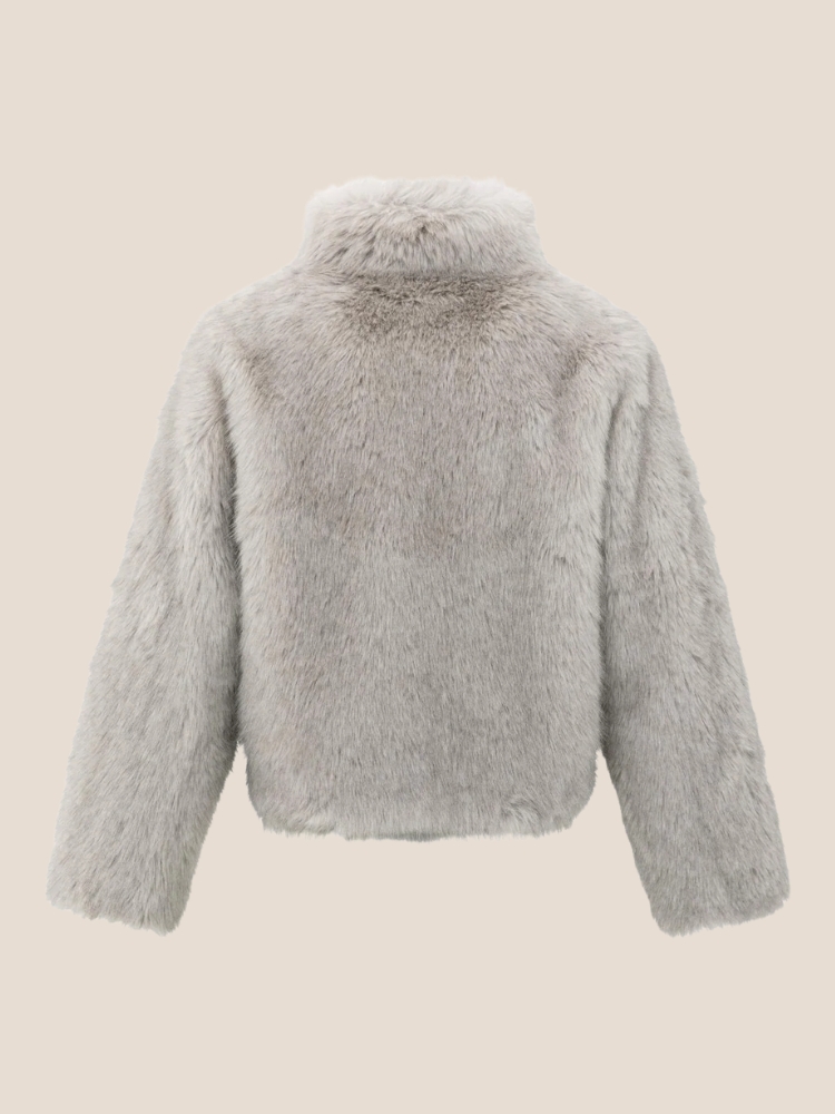 YAYA 02-001058-509 Jas van faux bont met opstaande kraag