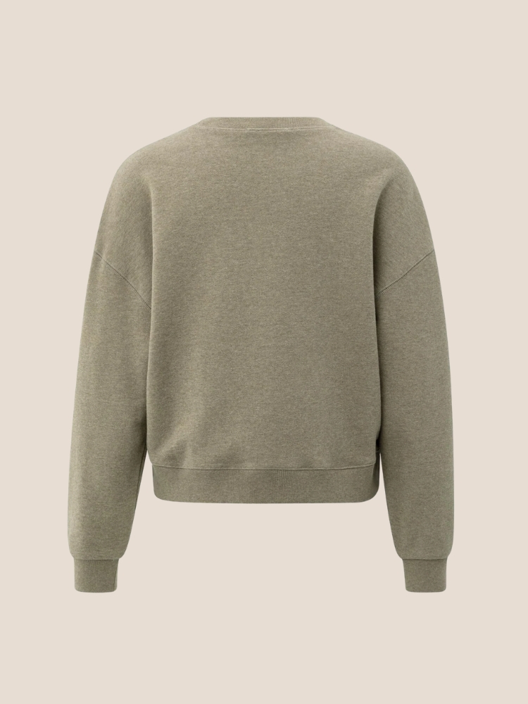 YAYA 01-109096-509 Sweater met ronde hals en verlaagde schoudernaden