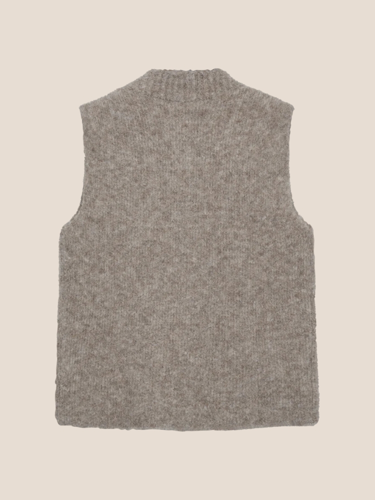FQJUMP-waistcoat Dessert taupe melange