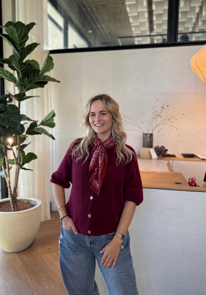 Frenkie Paisley zijde sjaal Lola Bordeaux