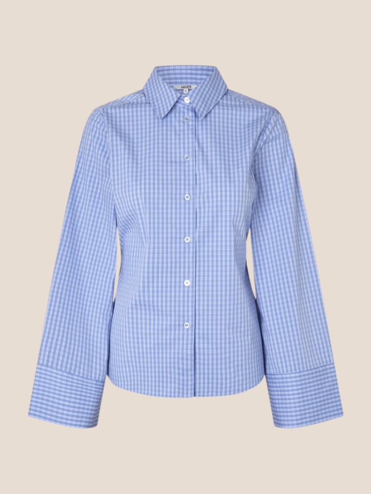 mbyM Calia blouse Ultramarine check