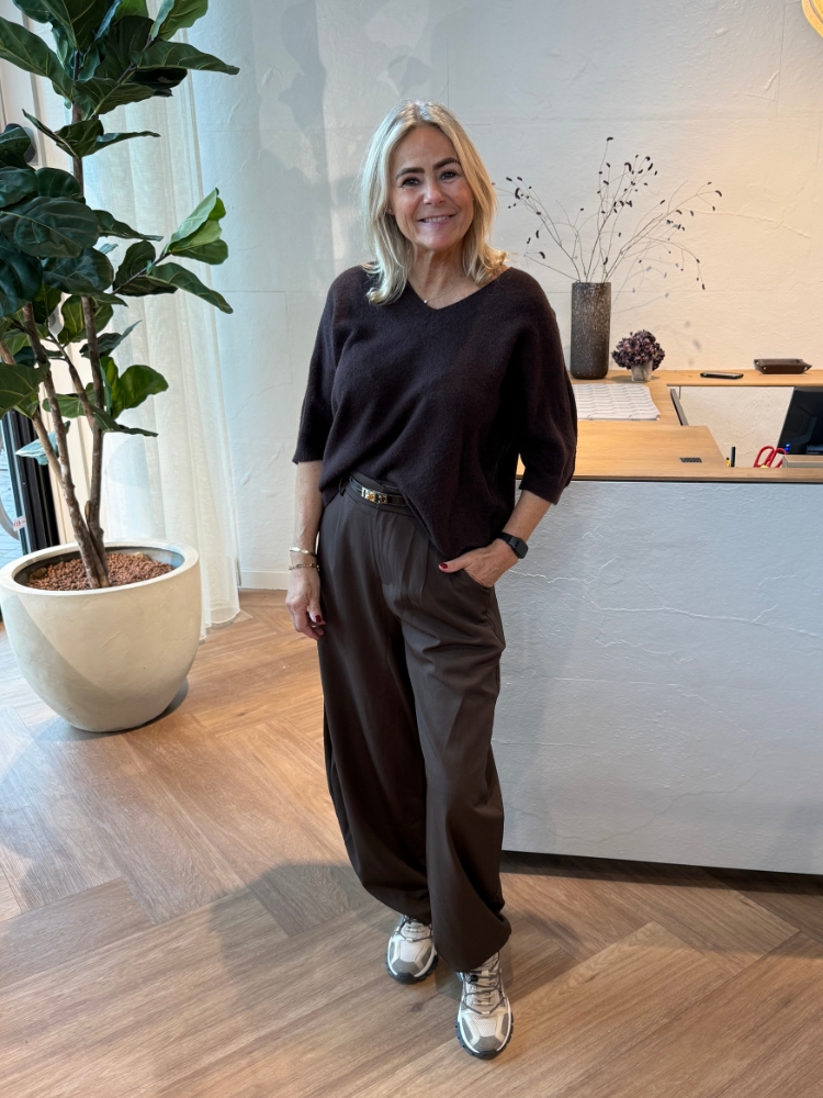 Alpaca trui vhals bruin