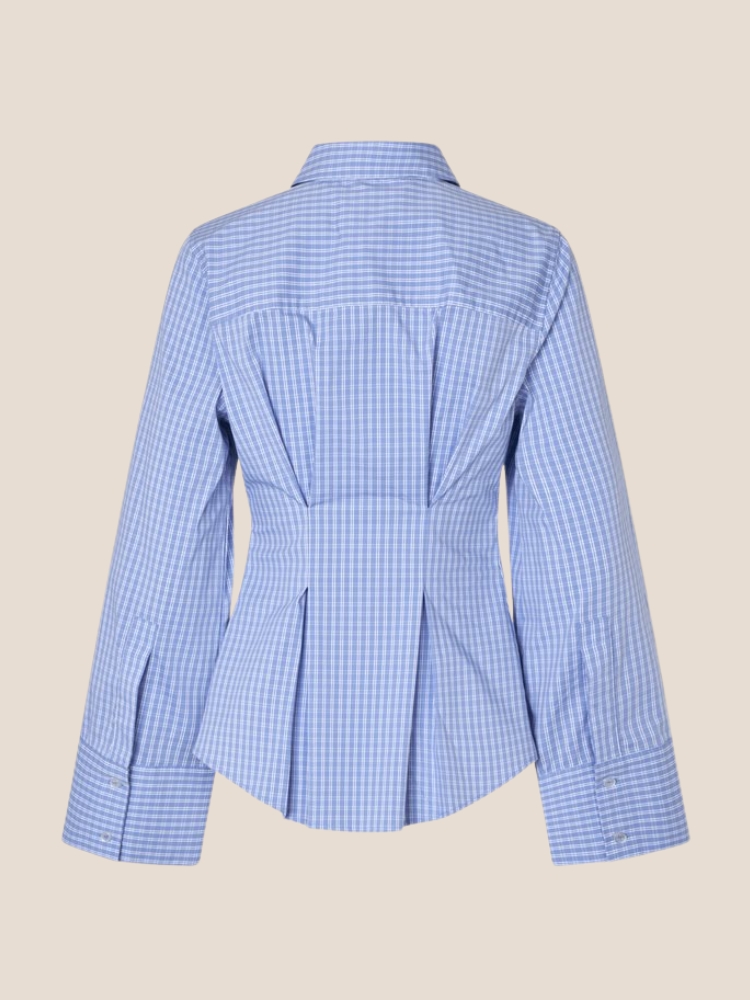 mbyM Calia blouse Ultramarine check