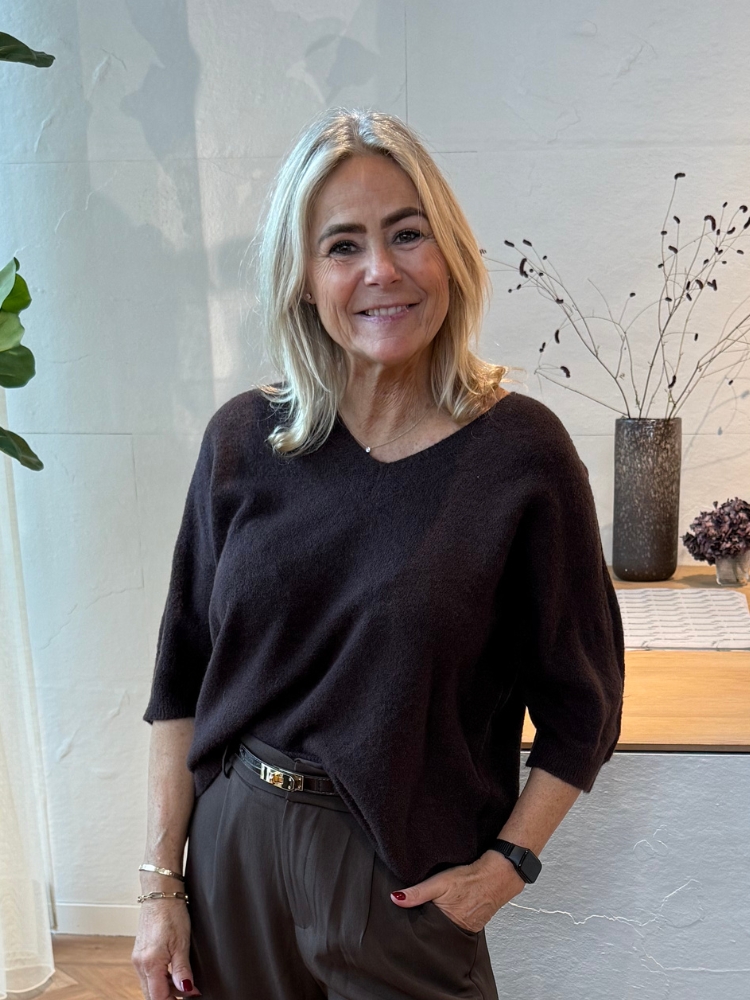 Alpaca trui vhals bruin