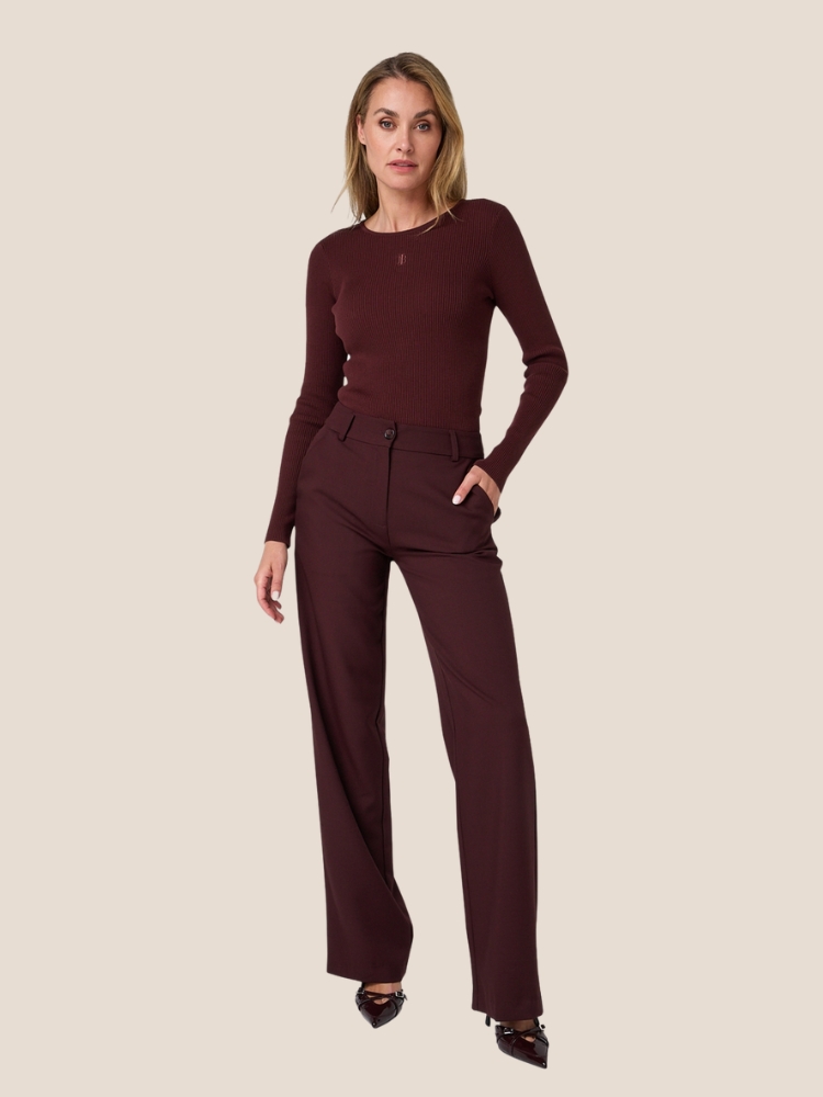 Ibana Poline pantalon Burgundy - Afbeelding 4