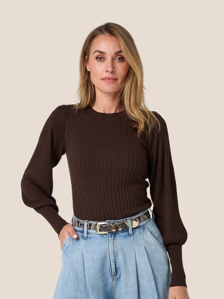 Ibana Totie knit Coffee Bean - Afbeelding 4