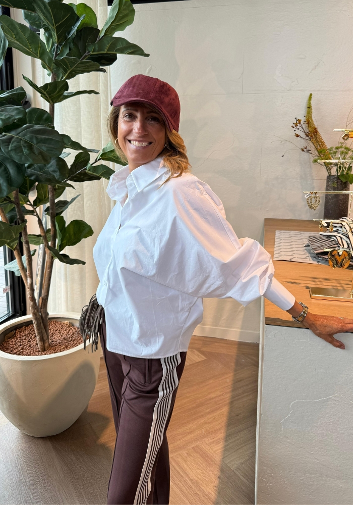 Frenkie Vlindermouw blouse Senna wit