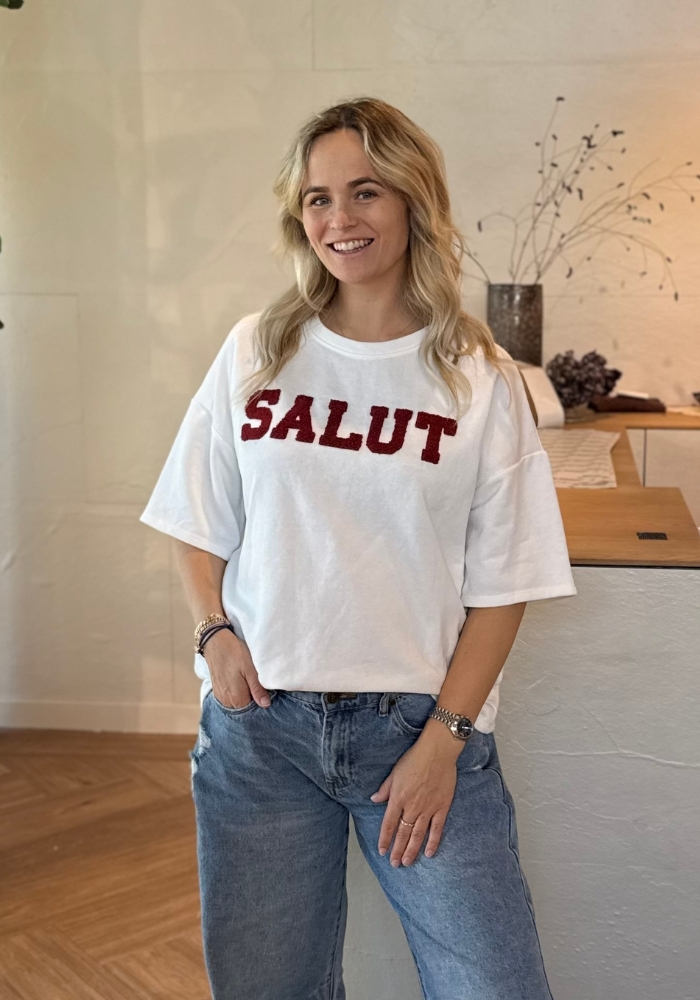 Salut sweat shirt wit