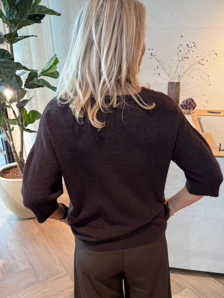 Alpaca trui vhals bruin - Afbeelding 5