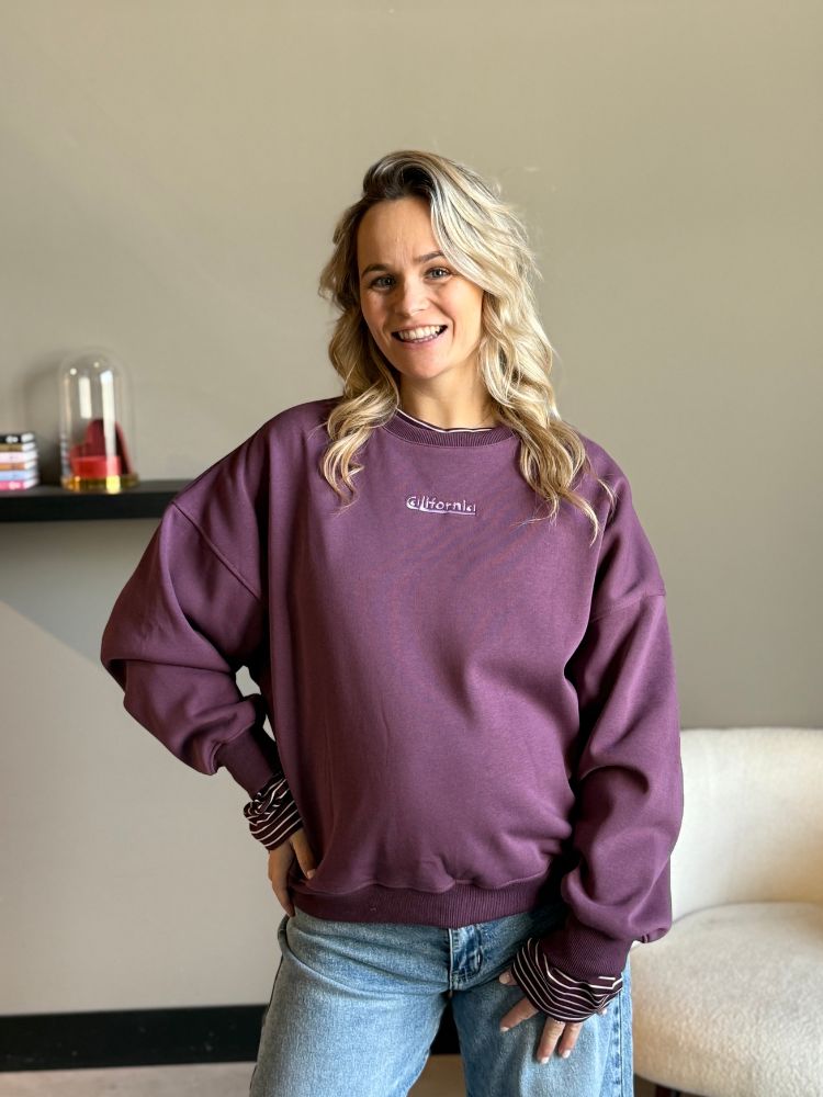 California sweater aubergine