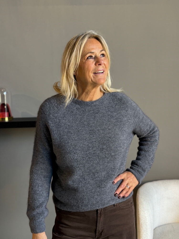 Soft sweater Balou lange mouw grijs mele
