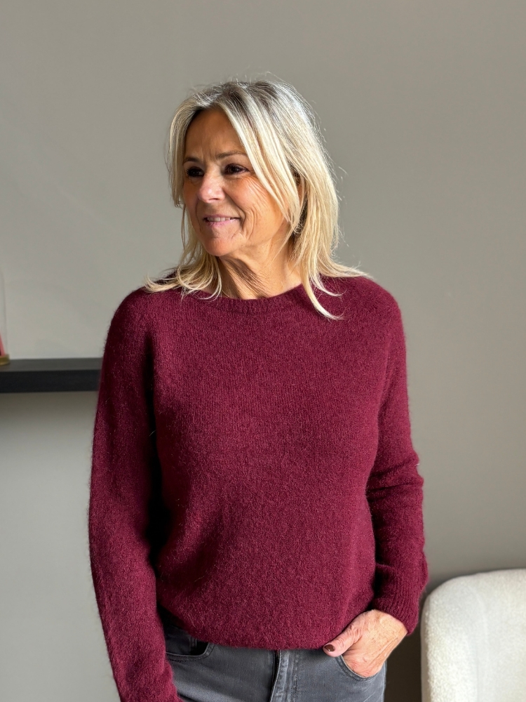 Soft sweater Balou lange mouw bordeaux