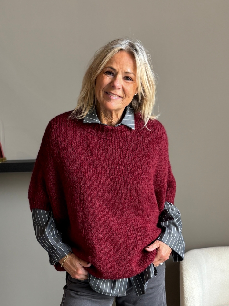 Trui Marlou oversized bordeaux