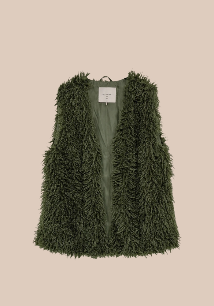FQFINE-waistcoat green