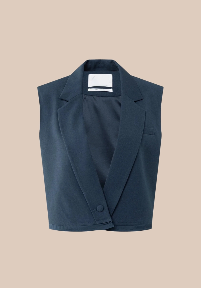 YAYA 01-501075-510 Mouwloze Blazer navy