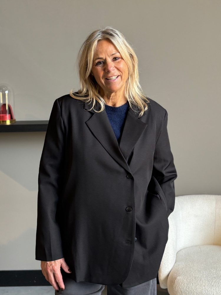 Hidaya button blazer zwart