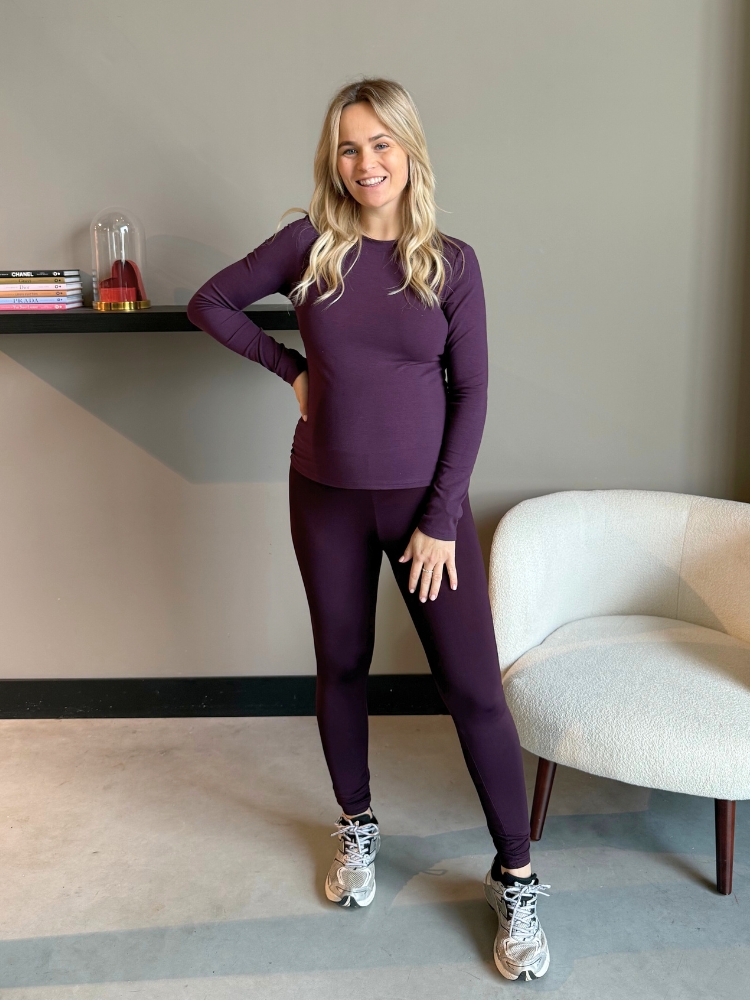 Soft legging aubergine