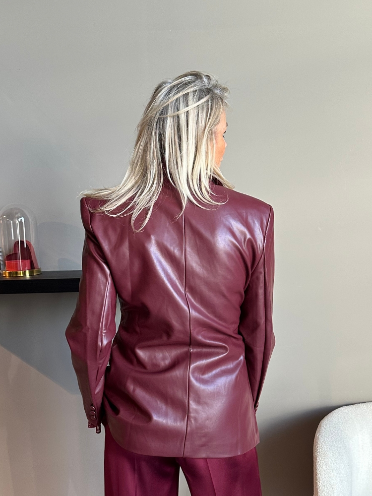 PU blazer Sylvi bordeaux