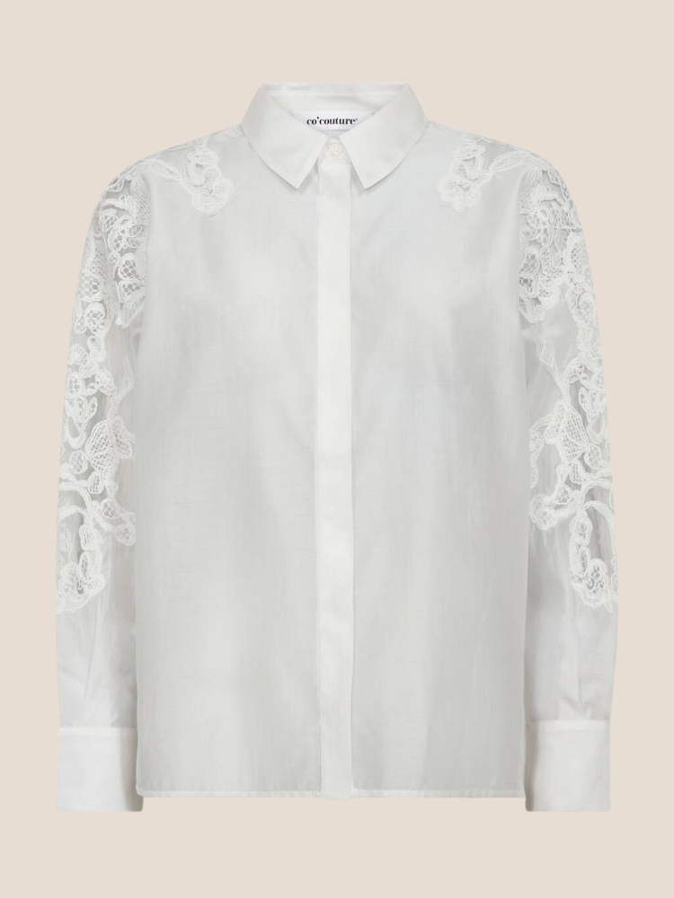 Co'Couture Kawa embroidery shirt wit