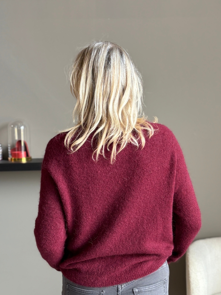Soft sweater Balou lange mouw bordeaux