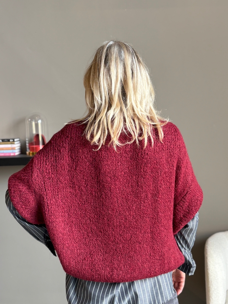 Trui Marlou oversized bordeaux