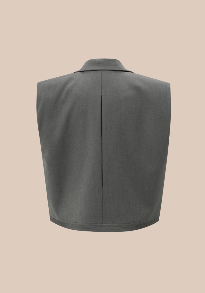 YAYA 01-501075-510 Mouwloze Blazer grijs