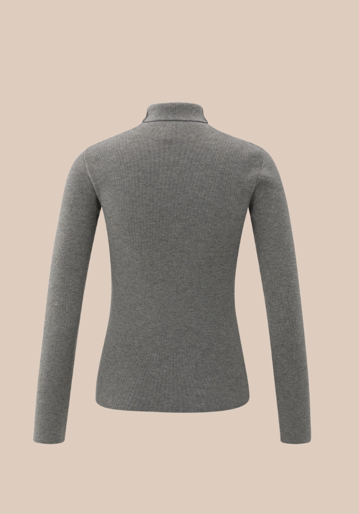 YAYA 01-000517-510 ribtrui met col taupe Grey
