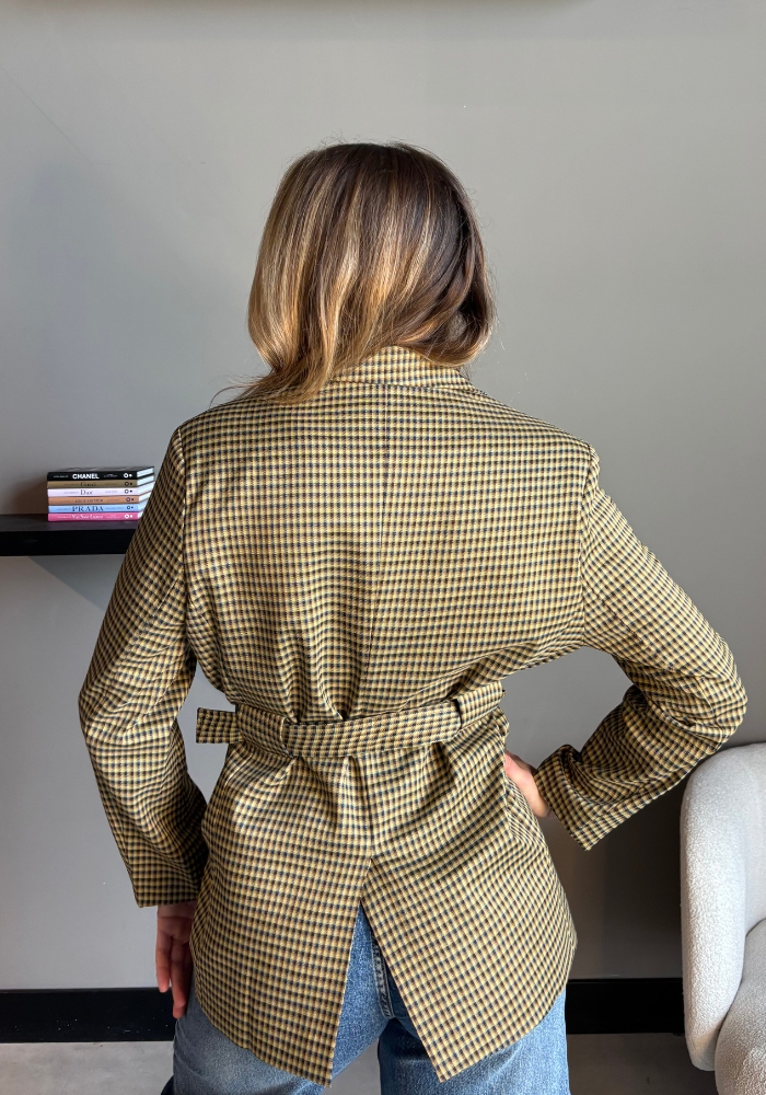 Mare belt blazer check