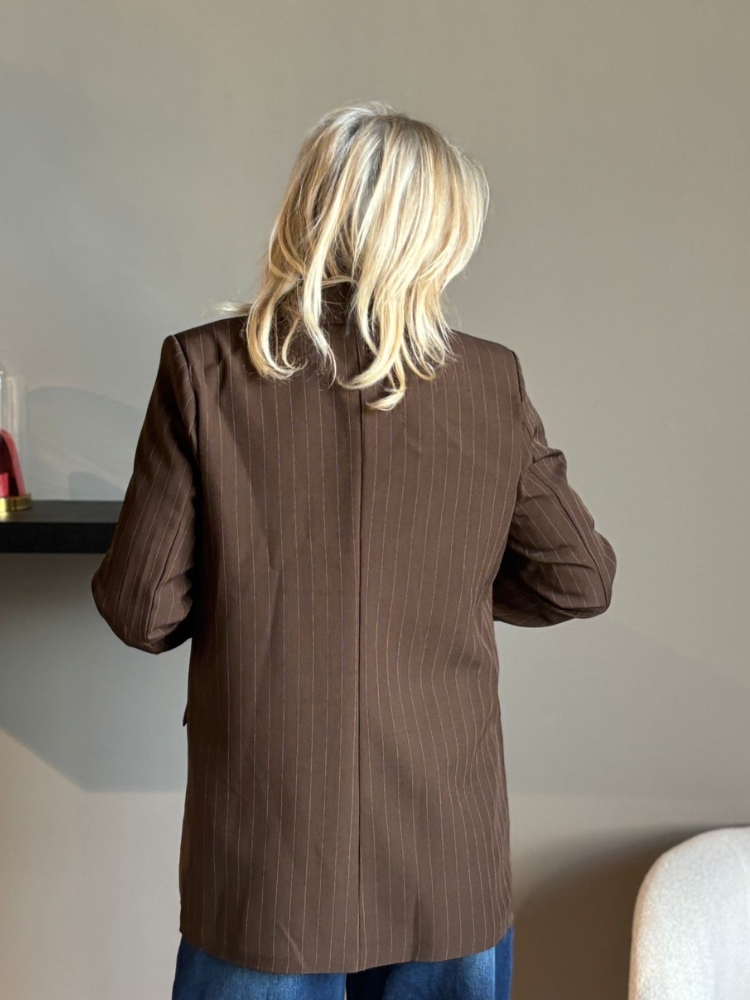Streep Blazer maud bruin